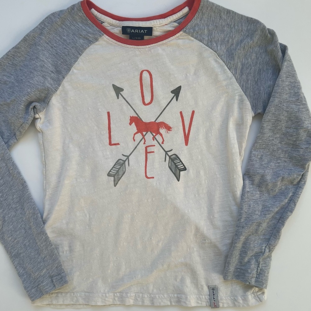 Ariat Kids Long Sleeve Raglan Tee